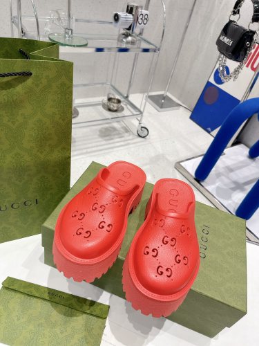Gucci Womens Shoes Slippers Women's Platform Perforated G Sandal Luxury Brand with Original Box 663577 JFB00 9022 Whatsapp 【+1-3239614486】