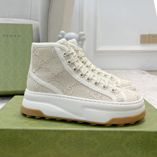 Gucci Womens Shoes Sneakers Luxury Brand Women's GG high top sneaker with Original Box Whatsapp 【+1-3239614486】