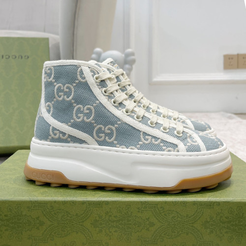 Gucci Womens Shoes Sneakers Luxury Brand Women's GG high top sneaker with Original Box Whatsapp 【+1-3239614486】