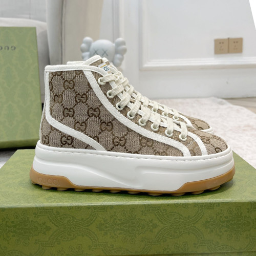 Gucci Womens Shoes Sneakers Luxury Brand Women's GG high top sneaker with Original Box Whatsapp 【+1-3239614486】