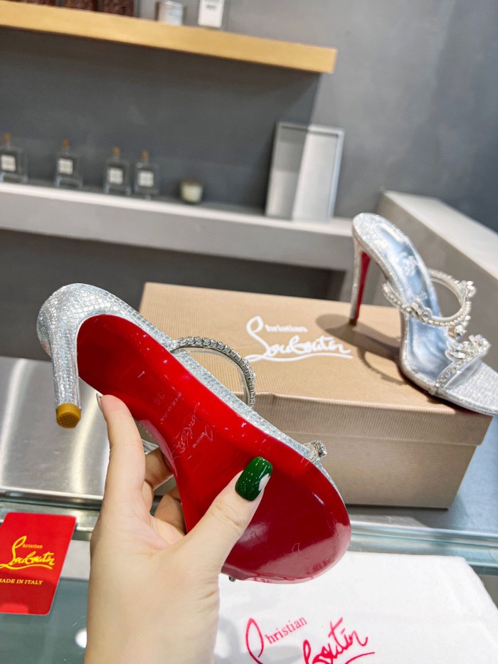 Christian Louboutin Womens Shoes Follies Strass High Heels Shoes Pumps 2cm  4.5cm 10cm Whatsapp【+1-3239614486】