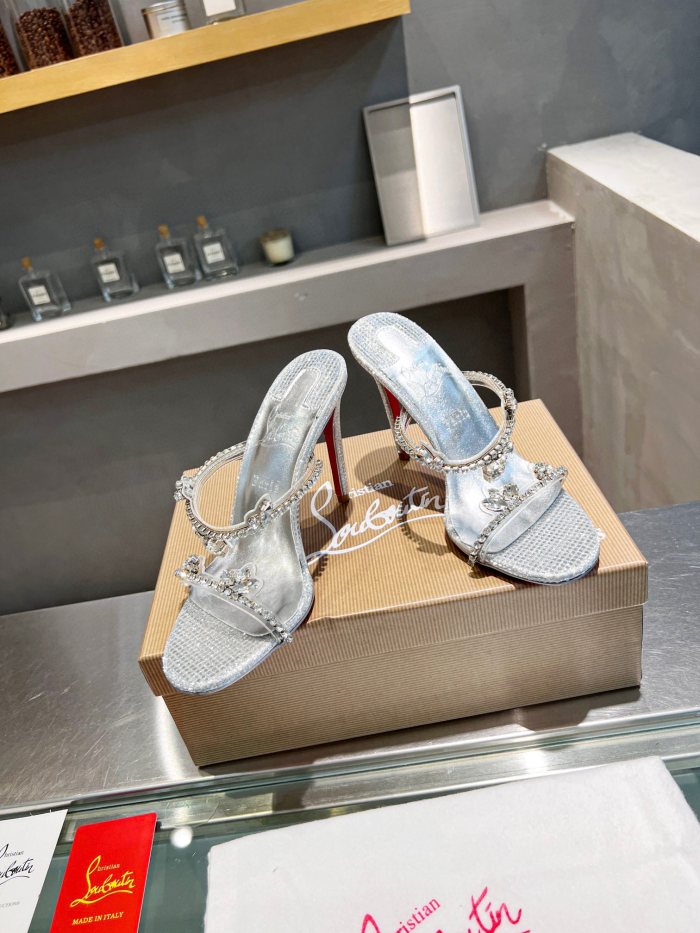 Christian Louboutin Womens Shoes Follies Strass High Heels Shoes Pumps 2cm  4.5cm 10cm Whatsapp【+1-3239614486】