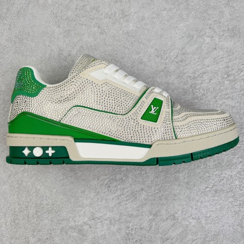 Louis Vuitton Mens Shoes Fashion Sneakers Design Luxury Brand LV TRAINER SNEAKER Mix of materials with Original Box 1AB9XJ Whatsapp 【+1-3239614486】