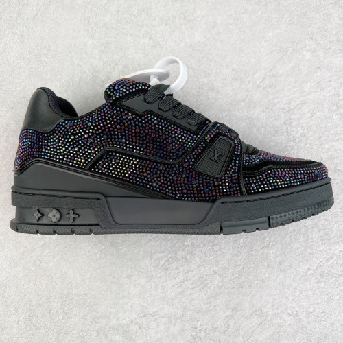 Louis Vuitton Mens Shoes Fashion Sneakers Design Luxury Brand LV TRAINER SNEAKER Mix of materials with Original Box 1AB9XJ Whatsapp 【+1-3239614486】