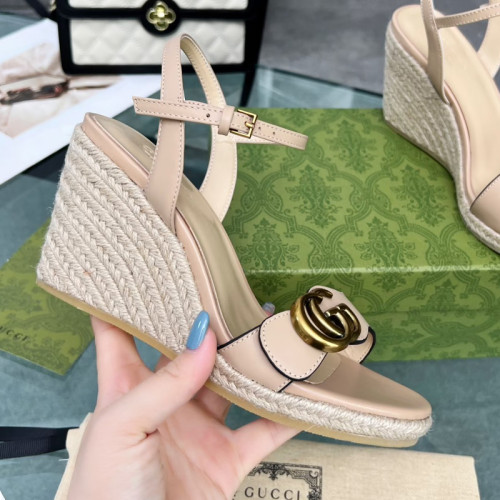 Gucci Womens Shoes Slippers Sandals Summer Design Luxury Brand 8cm Mid-Heel Sandal with Original Box Whatsapp【+1-3239614486】