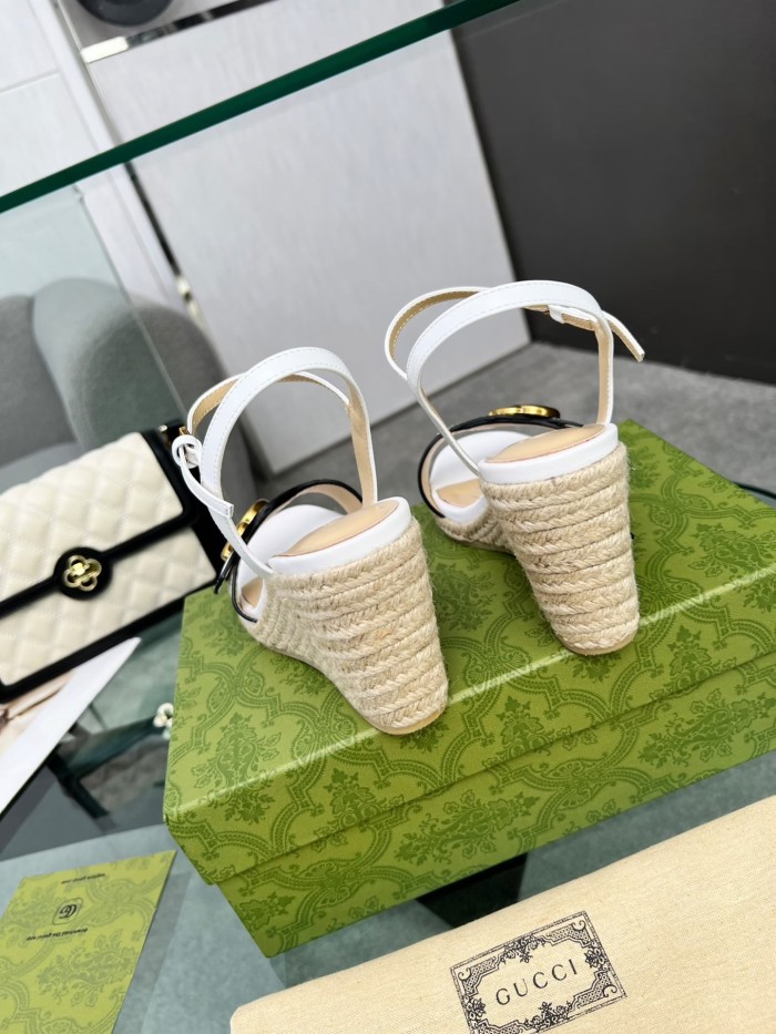 Gucci Womens Shoes Slippers Sandals Summer Design Luxury Brand 8cm Mid-Heel Sandal with Original Box Whatsapp【+1-3239614486】