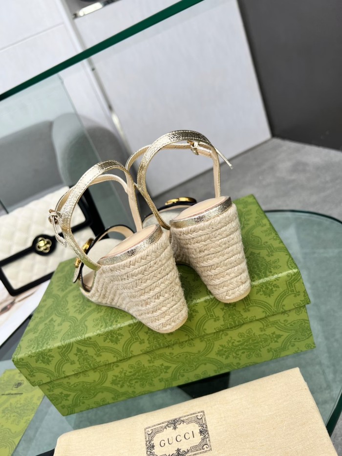 Gucci Womens Shoes Slippers Sandals Summer Design Luxury Brand 8cm Mid-Heel Sandal with Original Box Whatsapp【+1-3239614486】