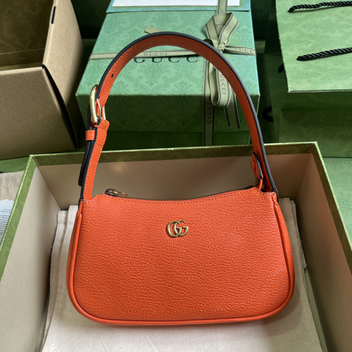 Gucci Womens Bags Crossbody Shoulder Messenger Bags Luxury Brand Aphrodite mini shoulder bag in orange leather Whatsapp【+1-3239614486】