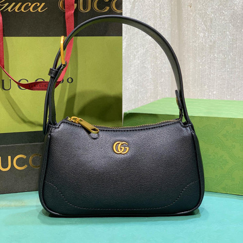 Gucci Womens Bags Crossbody Shoulder Messenger Bags Luxury Brand Gucci Aphrodite mini shoulder bag in black leather Whatsapp【+1-3239614486】