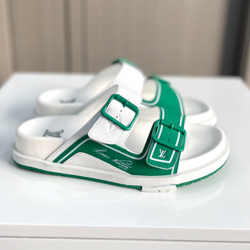 Louis Vuitton Mens Shoes Slippers Sandals Luxury Brand Honolulu LV Trainer Mule with Original Box 1AARUJ Whatsapp【+1-3239614486】