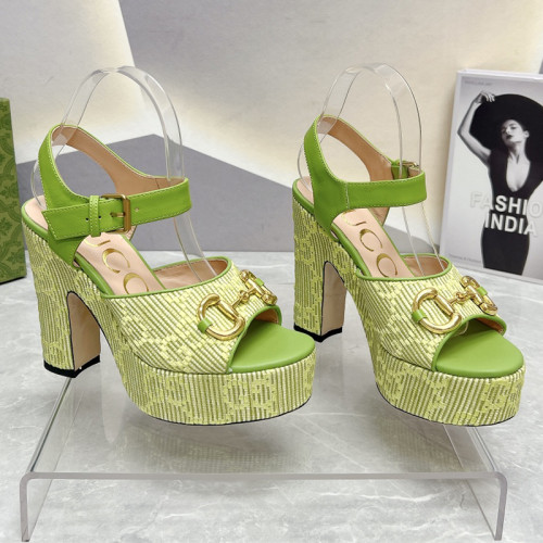 Gucci Womens Shoes Sandals 12cm Heel Luxury Brand with Original Box 730022 US000 7519 Women's Interlocking G sandal in leather Whatsapp【+1-3239614486】