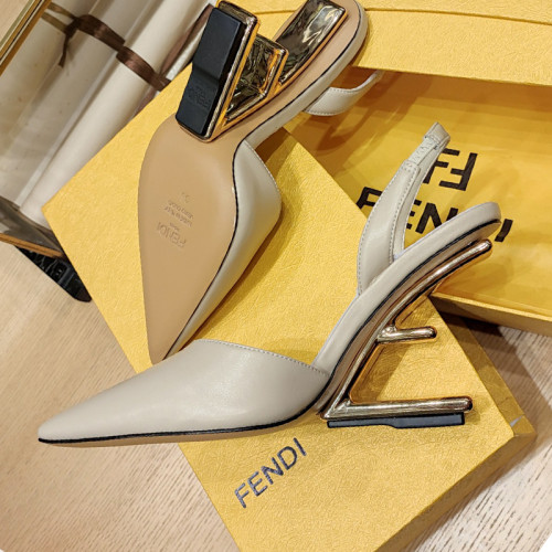 Fendi Womens Shoes Fashion Luxury Brand Fendi First Slippers with Original Box 9cm Heel Whatsapp 【+1-3239614486】