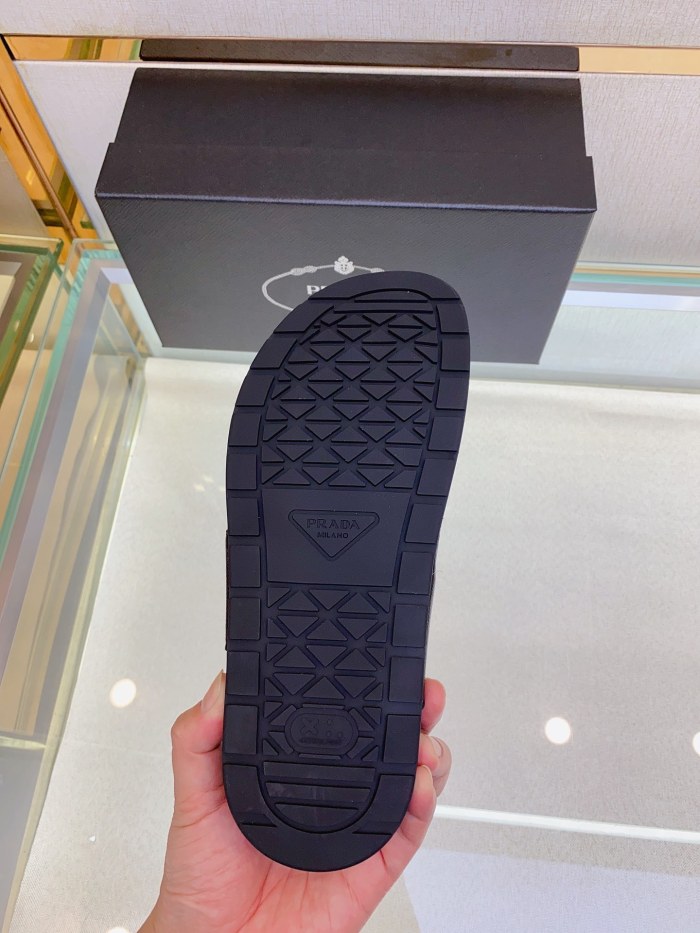 Prada Mens Shoes Slippers Luxury Brand Summer Slipper with Original Box Whatsapp 【+1-3239614486】