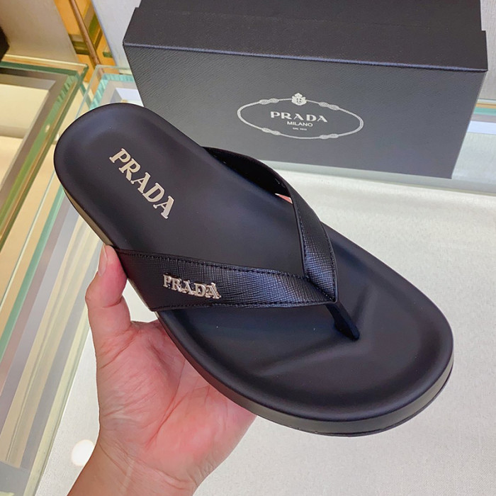 Prada Mens Shoes Slippers Luxury Brand Summer Slipper with Original Box Whatsapp 【+1-3239614486】