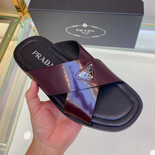 Prada Mens Shoes Slippers Luxury Brand Summer Slipper with Original Box Whatsapp 【+1-3239614486】