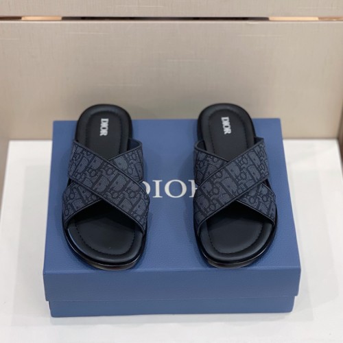 Dior Men Shoes Sandals Luxury Brand Fashion DIOR AQUA SANDAL Black Dior Oblique Jacquard with Original Box 3SA135ZSA_H969 Whatsapp【+1-3239614486】