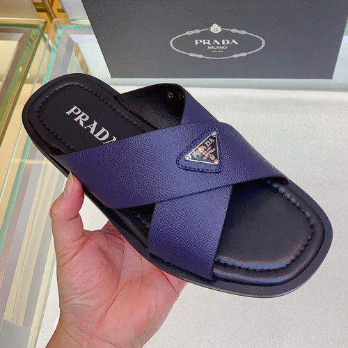 Prada Mens Shoes Slippers Luxury Brand Summer Slipper with Original Box Whatsapp 【+1-3239614486】