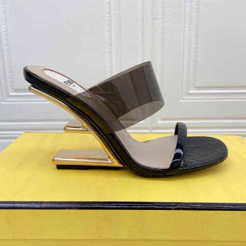 Fendi Womens Shoes Fashion Luxury Brand Fendi First Slippers with Original Box 9cm Heel Whatsapp 【+1-3239614486】