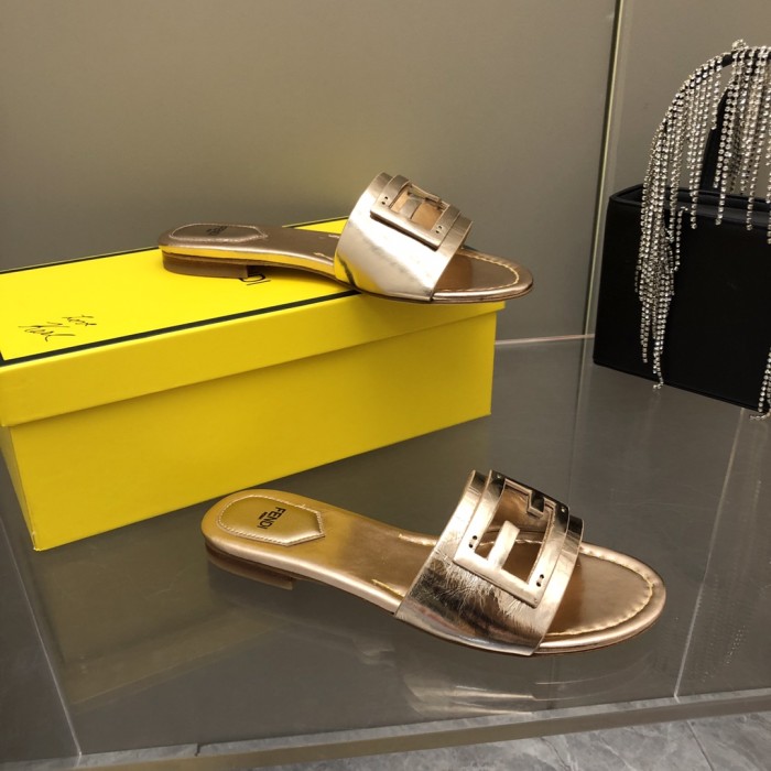 Fendi Womens Shoes Fashion Luxury Brand Fendi First Slippers with Original Box Whatsapp 【+1-3239614486】