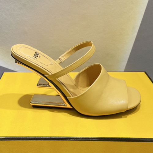Fendi Womens Shoes Fashion Luxury Brand Fendi First Slippers with Original Box 9cm Heel Whatsapp 【+1-3239614486】