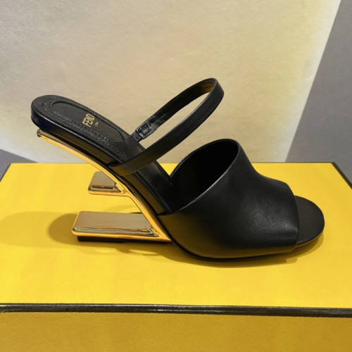 Fendi Womens Shoes Fashion Luxury Brand Fendi First Slippers with Original Box 9cm Heel Whatsapp 【+1-3239614486】