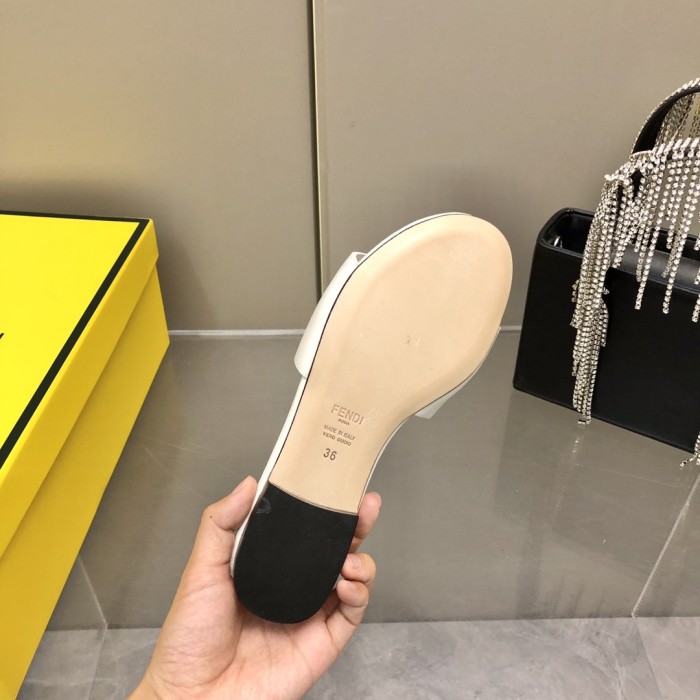 Fendi Womens Shoes Fashion Luxury Brand Fendi First Slippers with Original Box Whatsapp 【+1-3239614486】