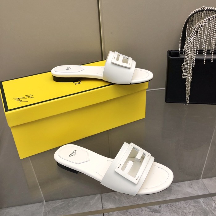 Fendi Womens Shoes Fashion Luxury Brand Fendi First Slippers with Original Box Whatsapp 【+1-3239614486】