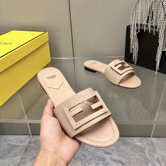 Fendi Womens Shoes Fashion Luxury Brand Fendi First Slippers with Original Box Whatsapp 【+1-3239614486】