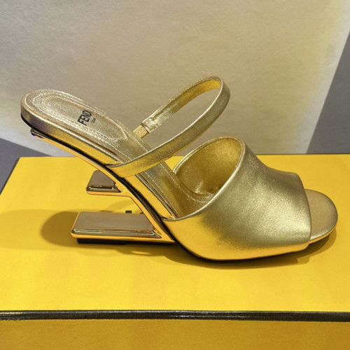Fendi Womens Shoes Fashion Luxury Brand Fendi First Slippers with Original Box 9cm Heel Whatsapp 【+1-3239614486】