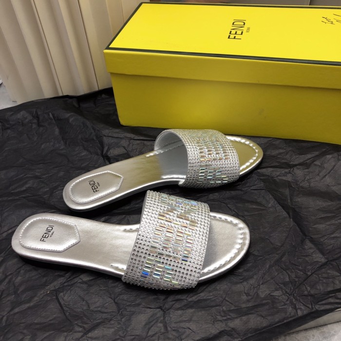 Fendi Womens Shoes Fashion Luxury Brand Fendi First Slippers with Original Box Whatsapp 【+1-3239614486】