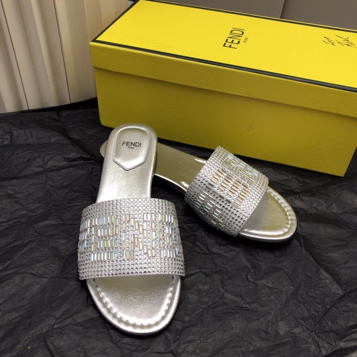 Fendi Womens Shoes Fashion Luxury Brand Fendi First Slippers with Original Box Whatsapp 【+1-3239614486】