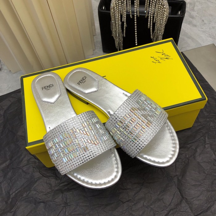Fendi Womens Shoes Fashion Luxury Brand Fendi First Slippers with Original Box Whatsapp 【+1-3239614486】