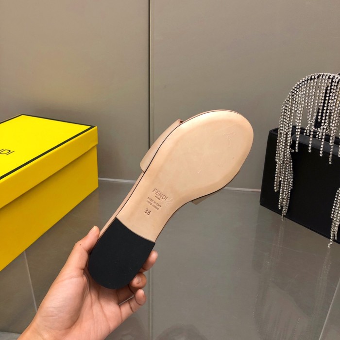 Fendi Womens Shoes Fashion Luxury Brand Fendi First Slippers with Original Box Whatsapp 【+1-3239614486】
