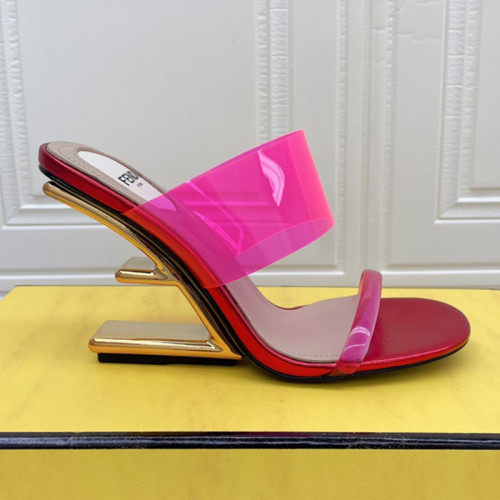 Fendi Womens Shoes Fashion Luxury Brand Fendi First Slippers with Original Box 9cm Heel Whatsapp 【+1-3239614486】