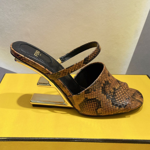 Fendi Womens Shoes Fashion Luxury Brand Fendi First Slippers with Original Box 9cm Heel Whatsapp 【+1-3239614486】