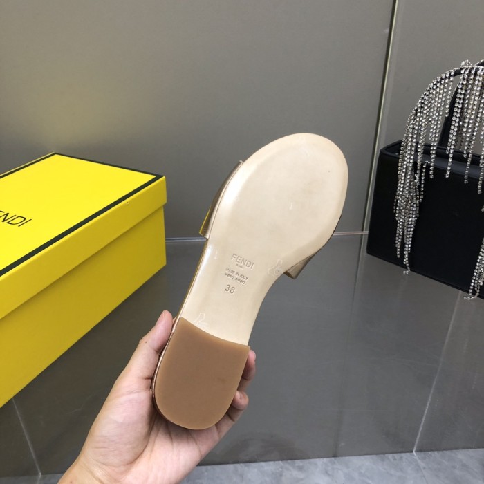 Fendi Womens Shoes Fashion Luxury Brand Fendi First Slippers with Original Box Whatsapp 【+1-3239614486】
