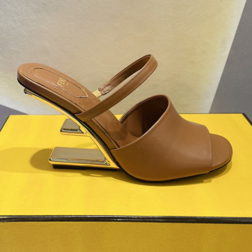 Fendi Womens Shoes Fashion Luxury Brand Fendi First Slippers with Original Box 9cm Heel Whatsapp 【+1-3239614486】