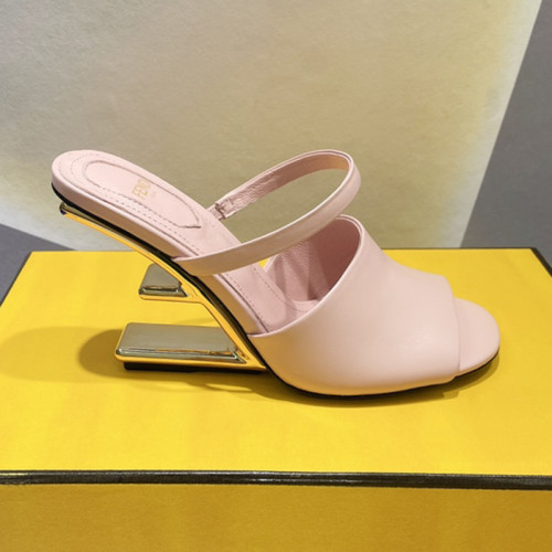 Fendi Womens Shoes Fashion Luxury Brand Fendi First Slippers with Original Box 9cm Heel Whatsapp 【+1-3239614486】