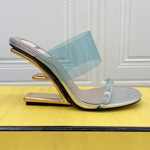 Fendi Womens Shoes Fashion Luxury Brand Fendi First Slippers with Original Box 9cm Heel Whatsapp 【+1-3239614486】