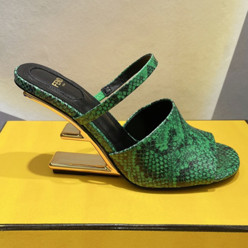 Fendi Womens Shoes Fashion Luxury Brand Fendi First Slippers with Original Box 9cm Heel Whatsapp 【+1-3239614486】