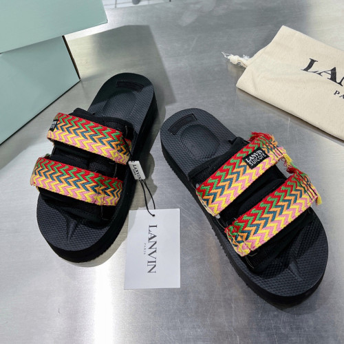 Lanvin Womens Mens Shoes Slippers Fashion Type Luxury Brand SUICOKE X LANVIN CURB with Original Box Whatsapp【+1-3239614486】