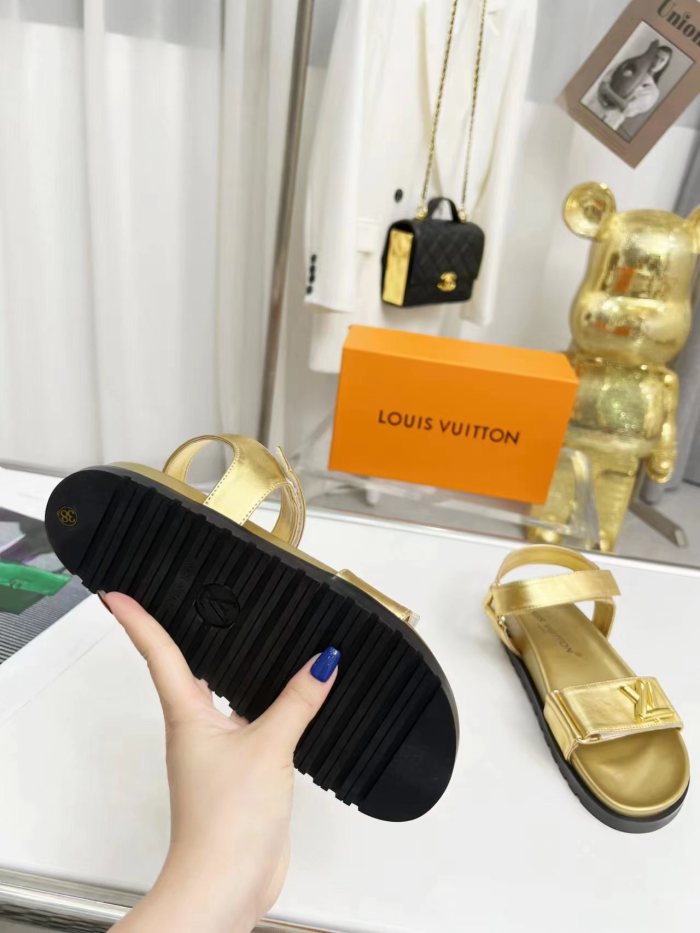 Louis Vuitton Womens Shoes Sandals Slippers Luxury Brand with Original Box Whatsapp 【+1-3239614486】