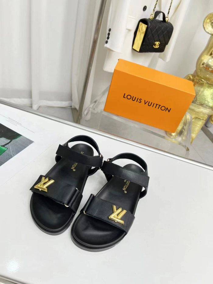 Louis Vuitton Womens Shoes Sandals Slippers Luxury Brand with Original Box Whatsapp 【+1-3239614486】
