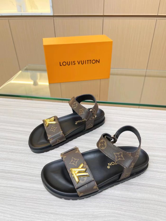 Louis Vuitton Womens Shoes Sandals Slippers Luxury Brand with Original Box Whatsapp 【+1-3239614486】