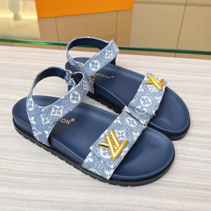 Louis Vuitton Womens Shoes Sandals Slippers Luxury Brand with Original Box Whatsapp 【+1-3239614486】