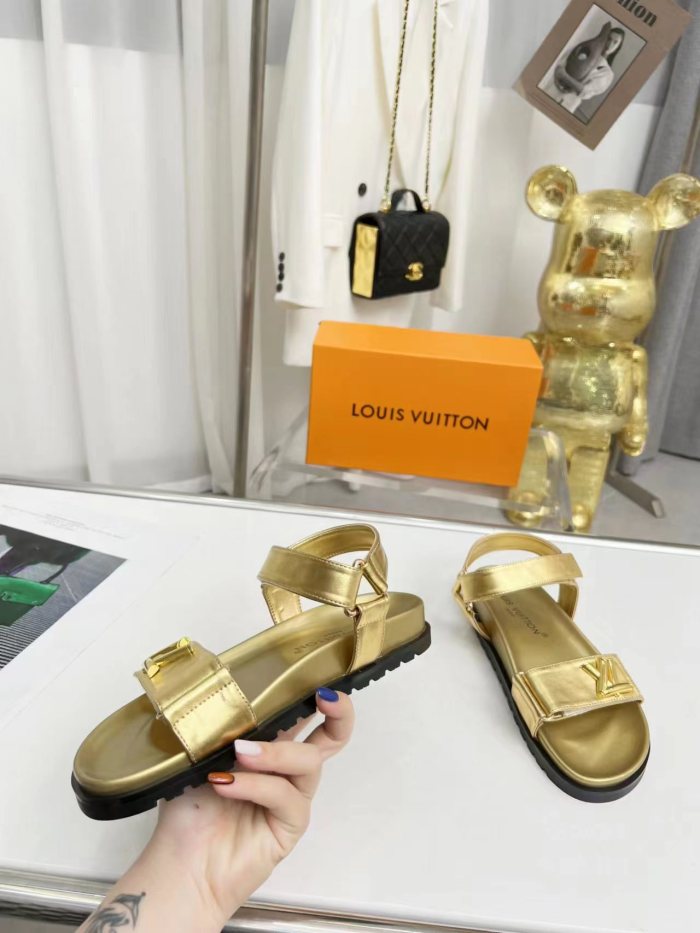 Louis Vuitton Womens Shoes Sandals Slippers Luxury Brand with Original Box Whatsapp 【+1-3239614486】