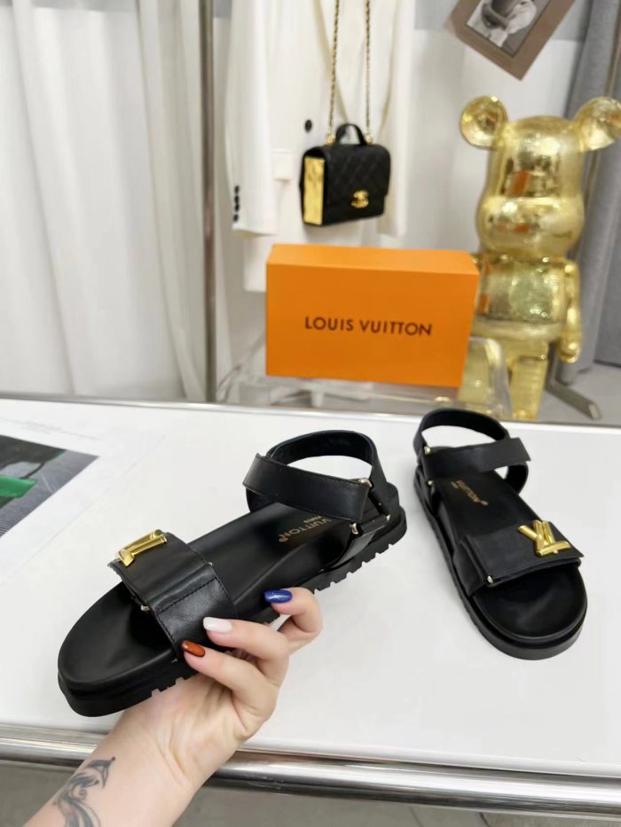 Louis Vuitton Womens Shoes Sandals Slippers Luxury Brand with Original Box Whatsapp 【+1-3239614486】