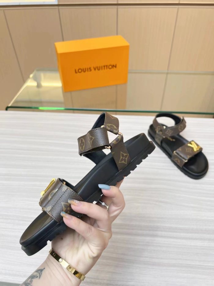 Louis Vuitton Womens Shoes Sandals Slippers Luxury Brand with Original Box Whatsapp 【+1-3239614486】