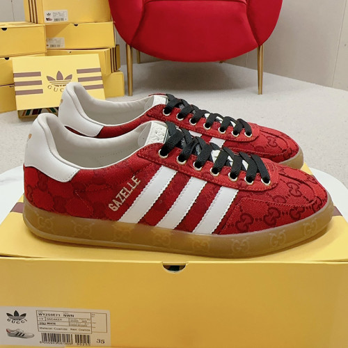 Gucci Adidas Gazelle Womens Shoes Sneakers Luxury Brand adidas x Gucci Gazelle sneaker with Original Box Whatsapp【+1-3239614486】