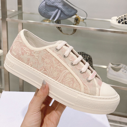 Dior Womens Shoes Fashion Sneakers WALK'N'DIOR SNEAKER Cotton Canvas Luxury Brand with Original Box Whatsapp【+1-3239614486】